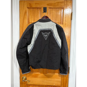 Dainese Motorcycle Jacket 50 Black Gray Reflective Armor Touring/ marks